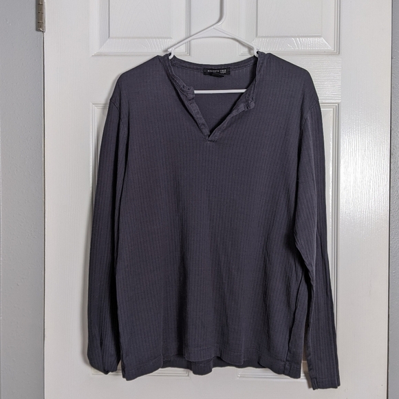 Men's 100% Cotton Classic Grey Long Sleeve Tee from Kenneth Cole New York Size M - Picture 1 of 5